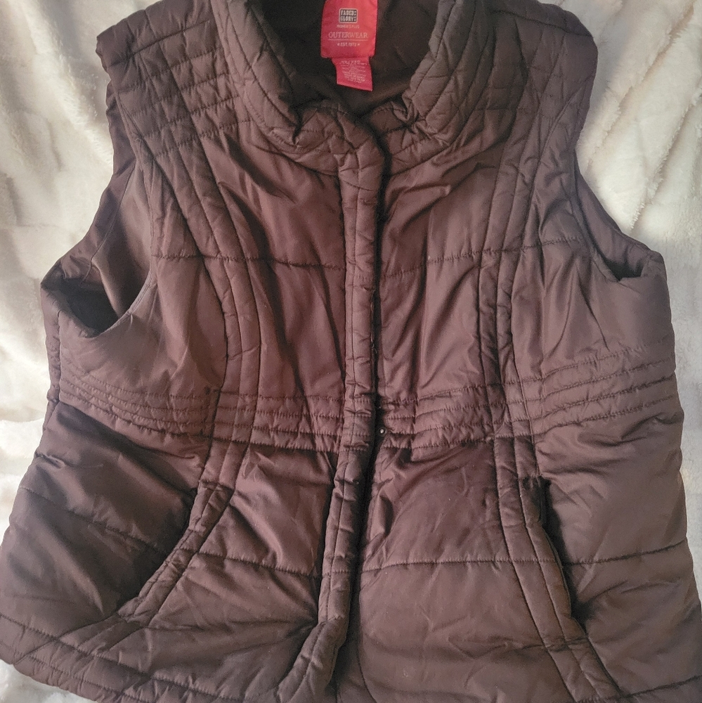 Brown Women's Ski Vest Size 3X